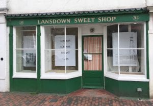 sweetshop from showing three posters