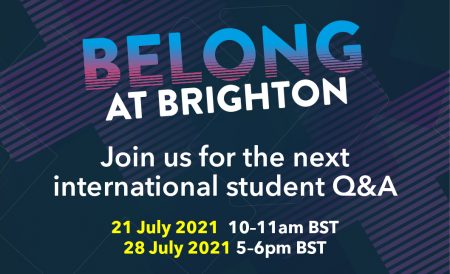 Belong at Brighton international Q+A hosted on 21 and 28 July