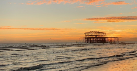 The west pier at sunset